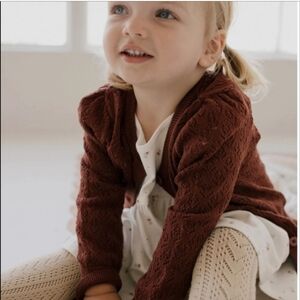 Jamie Kay Zoey Knit Cardigan in Cherry Mahogany